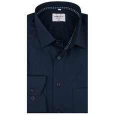 MarVelis MarVelis strijkvrij overhemd  donkerblauw met contrast Modern Fit, New Kent kraag