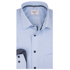 MarVelis MarVelis strijkvrij overhemd  blue met contrast Modern Fit, New Kent kraag