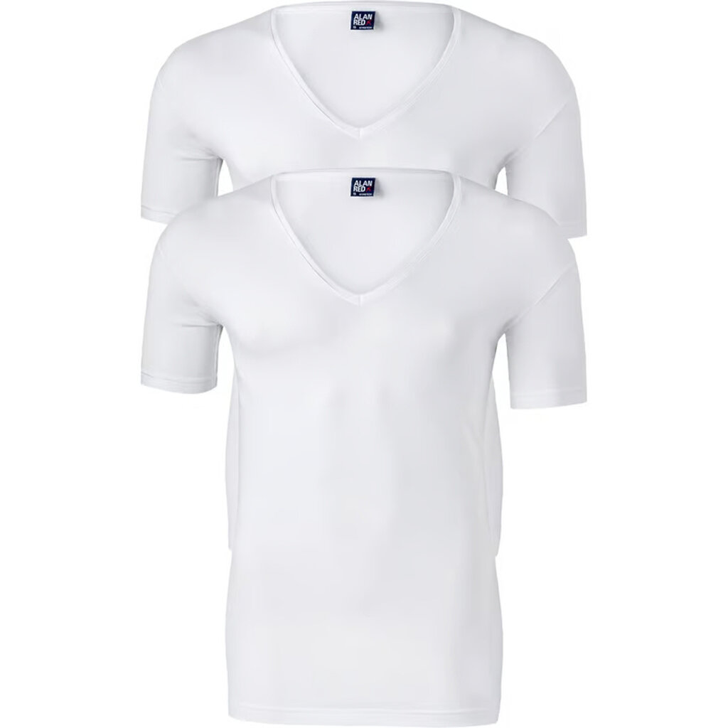 AlanRed AlanRed NO-V stretch 2-pack body fit invisible neck white