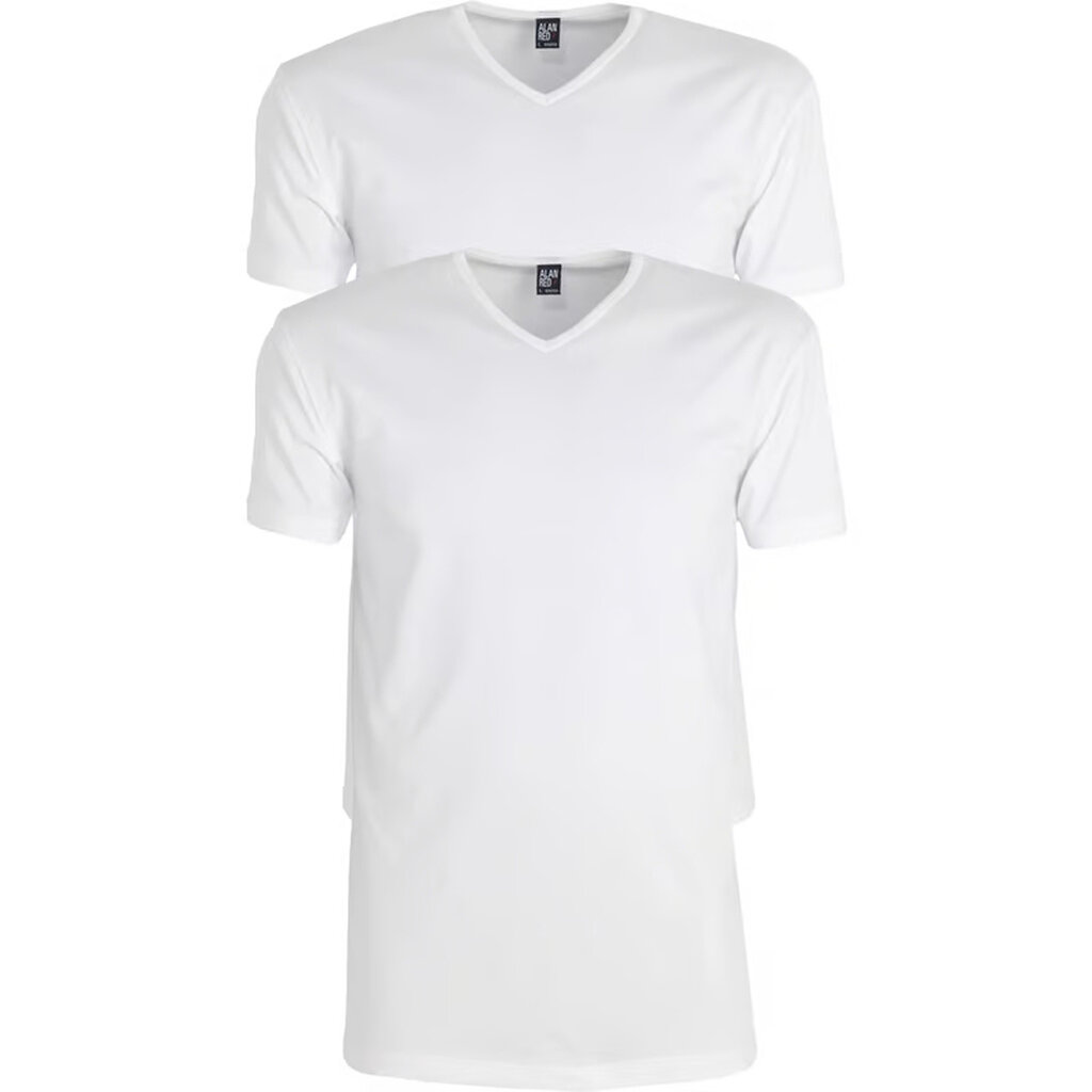 AlanRed AlanRed Oklahoma Long Body 2-pack V-neck stretch body fit white
