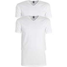 AlanRed AlanRed Oklahoma Long Body 2-pack V-neck stretch body fit white