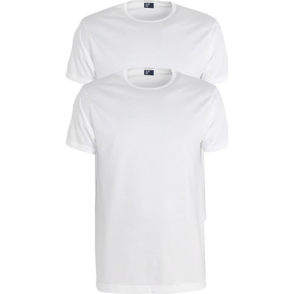 AlanRed AlanRed Derby Long 2-pack thin O-neck regular fit white, 5 cm longer body