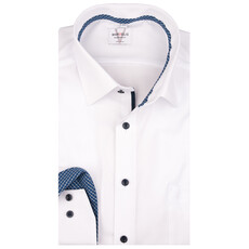 MarVelis MarVelis strijkvrij overhemd  wit met contrast Modern Fit, New Kent kraag