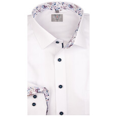 MarVelis MarVelis strijkvrij overhemd  wit Comfort Fit, New Kent kraag