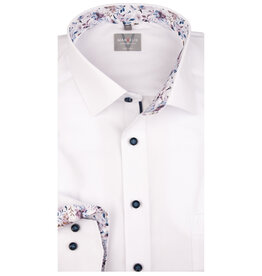 MarVelis MarVelis strijkvrij overhemd  wit Comfort Fit, New Kent kraag