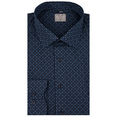 MarVelis MarVelis strijkvrij overhemd  met print Comfort Fit, New Kent kraag
