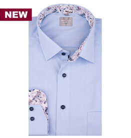 MarVelis MarVelis strijkvrij overhemd  blue Comfort Fit, New Kent kraag