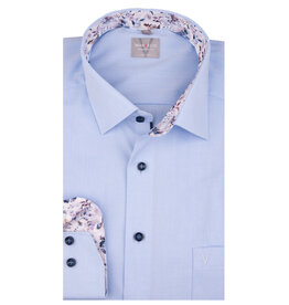 MarVelis MarVelis strijkvrij overhemd  blue Comfort Fit, New Kent kraag