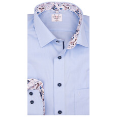 MarVelis MarVelis strijkvrij overhemd  blue met contrast Modern Fit, New Kent kraag