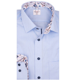 MarVelis MarVelis strijkvrij overhemd  blue met contrast Modern Fit, New Kent kraag
