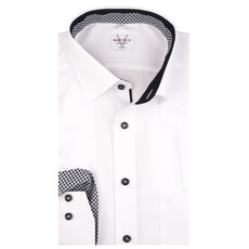 MarVelis MarVelis strijkvrij overhemd  wit met contrast Modern Fit, New Kent kraag