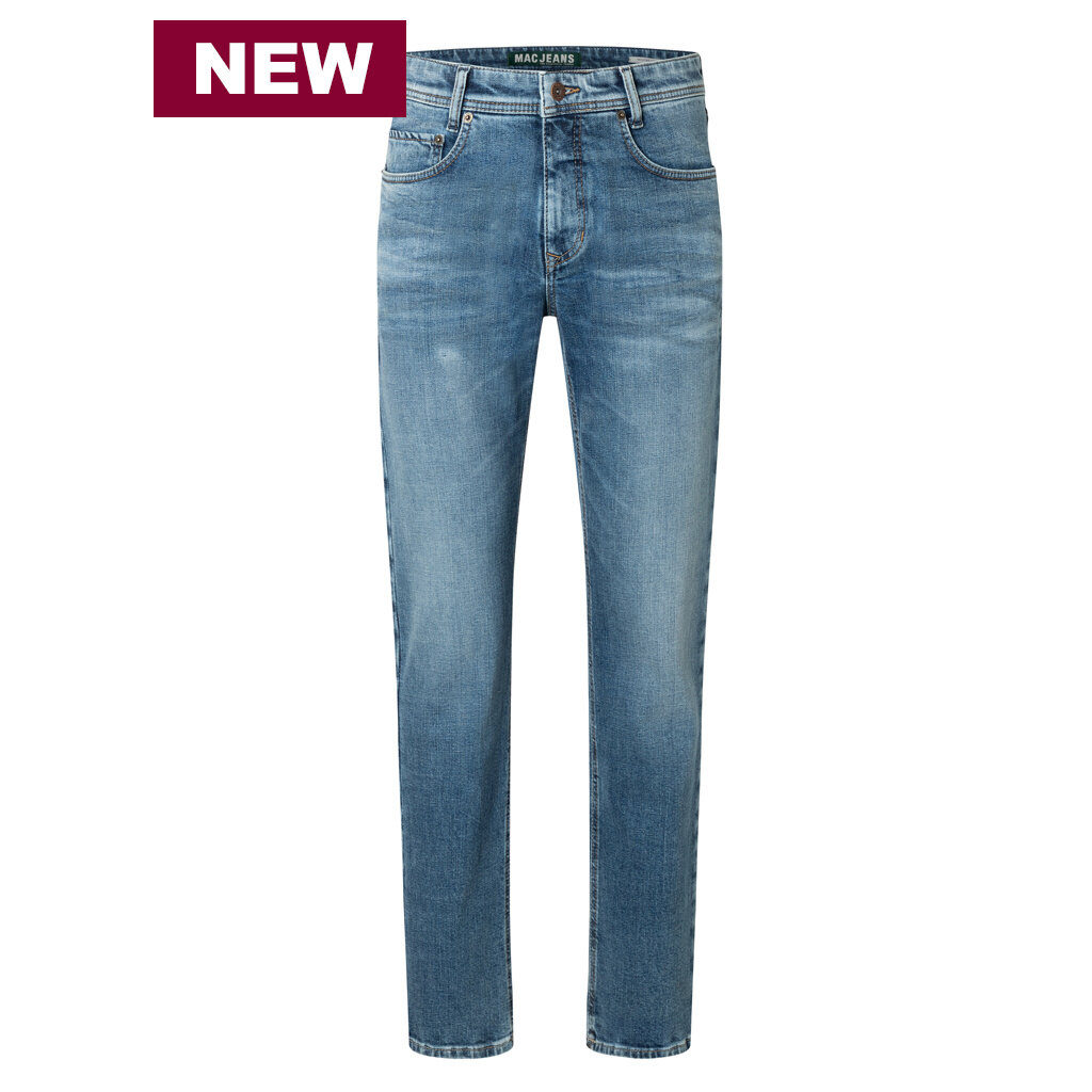 MAC Jeans MAC Arne Recycled Denim, Mid Blue Authentic Used