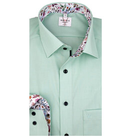 MarVelis MarVelis strijkvrij overhemd  groen met contrast Modern Fit, New Kent kraag