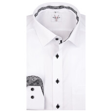 MarVelis MarVelis strijkvrij overhemd  wit met contrast Modern Fit, New Kent kraag