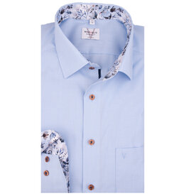 MarVelis MarVelis strijkvrij overhemd  blue met contrast Modern Fit, New Kent kraag