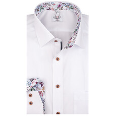 MarVelis MarVelis strijkvrij overhemd  wit met contrast Modern Fit, New Kent kraag