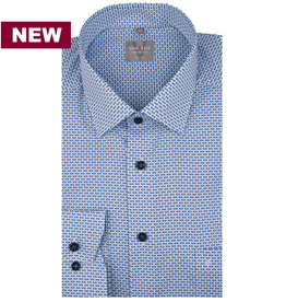 MarVelis MarVelis strijkvrij overhemd  met print Comfort Fit, New Kent kraag