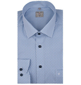 MarVelis MarVelis strijkvrij overhemd  met print Comfort Fit, New Kent kraag