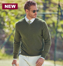 MarVelis MarVelis trui katoen donkergroen V-hals