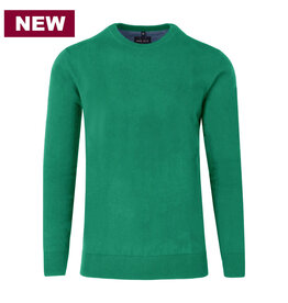 MarVelis MarVelis trui katoen groen O-hals