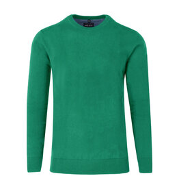 MarVelis MarVelis trui katoen groen O-hals