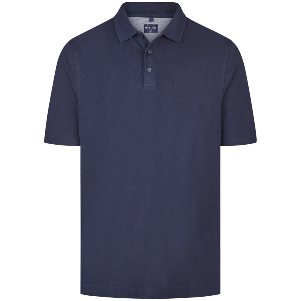 MarVelis MarVelis polo pique donkerblauw