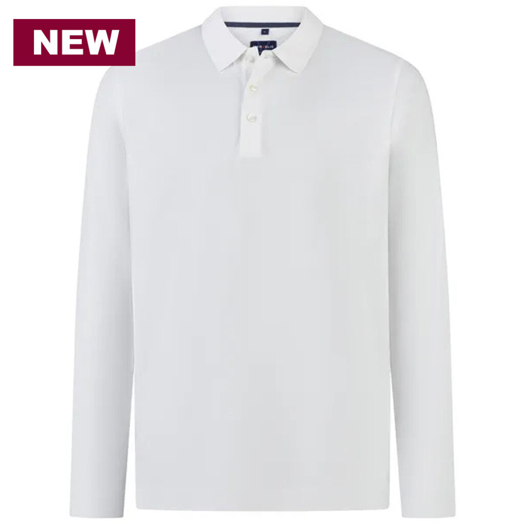MarVelis MarVelis poloshirt quick-dry wit met lange mouw