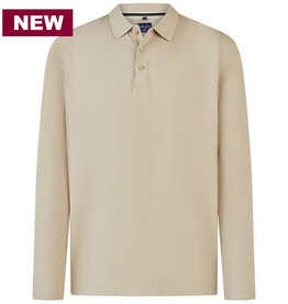 MarVelis MarVelis poloshirt quick-dry beige met lange mouw