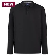 MarVelis MarVelis poloshirt quick-dry zwart met lange mouw
