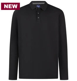 MarVelis MarVelis poloshirt quick-dry zwart met lange mouw