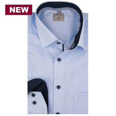 MarVelis MarVelis strijkvrij overhemd  lichtblauw Comfort Fit, New Kent kraag