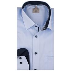 MarVelis MarVelis strijkvrij overhemd  lichtblauw Comfort Fit, New Kent kraag