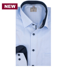 MarVelis MarVelis strijkvrij overhemd  lichtblauw Comfort Fit, New Kent kraag