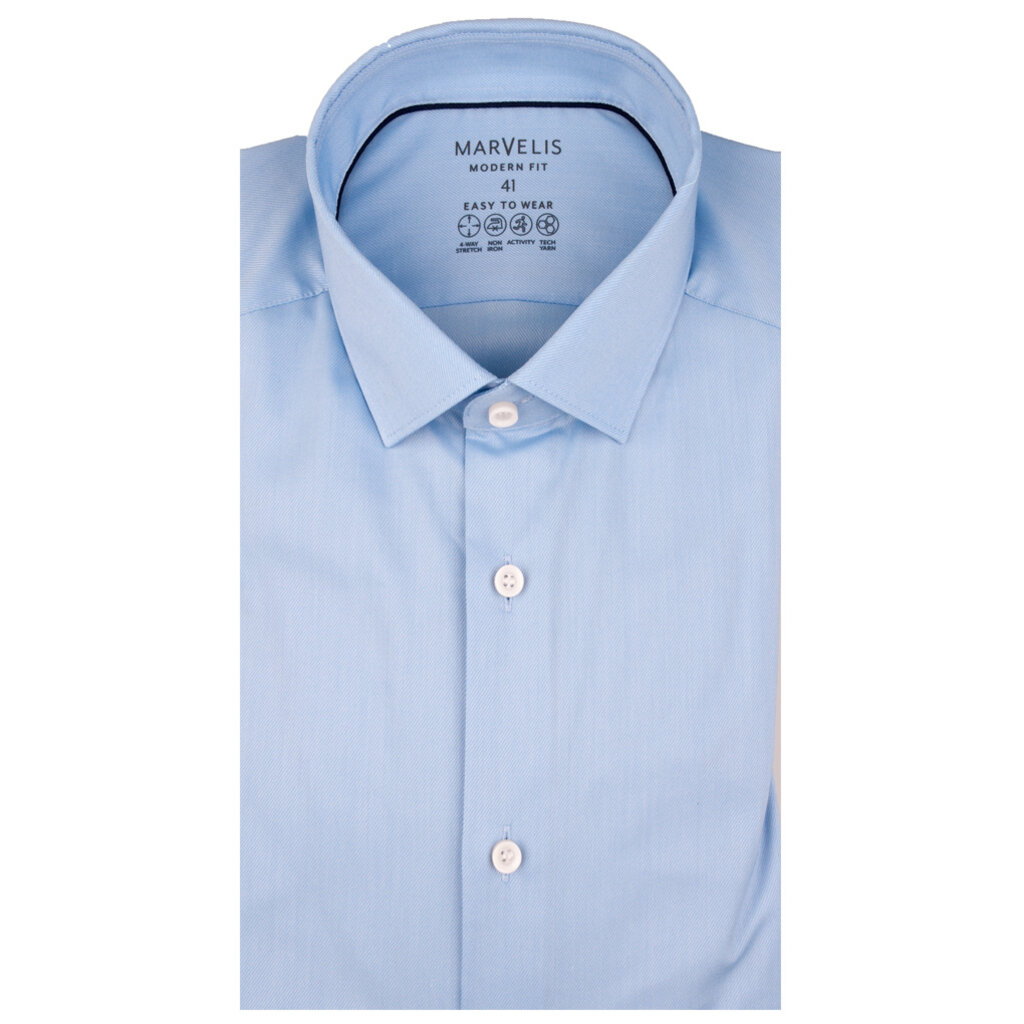MarVelis MarVelis Performance Easy to Wear overhemd blue Modern Fit, New Kent kraag