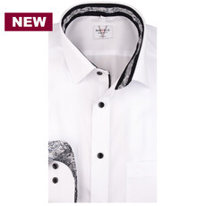 MarVelis MarVelis strijkvrij overhemd  wit met contrast Modern Fit, New Kent kraag