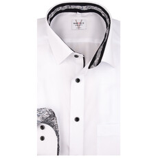MarVelis MarVelis strijkvrij overhemd  wit met contrast Modern Fit, New Kent kraag
