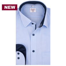 MarVelis MarVelis strijkvrij overhemd  blue met contrast Modern Fit, New Kent kraag