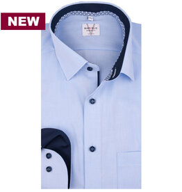 MarVelis MarVelis strijkvrij overhemd  blue met contrast Modern Fit, New Kent kraag