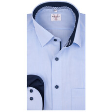 MarVelis MarVelis strijkvrij overhemd  blue met contrast Modern Fit, New Kent kraag
