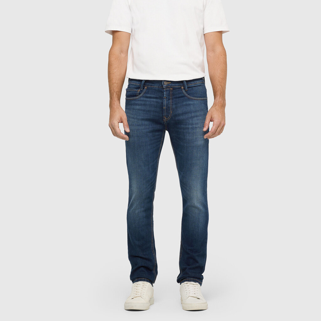 MAC Jeans  MAC Arne Pipe Hemp Denim, Dark Blue 3D Wash