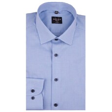 MarVelis MarVelis overhemd blauw-wit geblokt Body Fit, New York Kent kraag