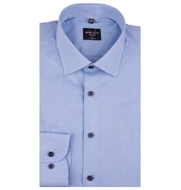 MarVelis MarVelis overhemd blauw-wit geblokt Body Fit, New York Kent kraag