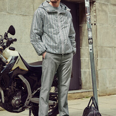 MAC Jeans MAC Lennox Wooly Herringbone, Light Storm Grey Herringb