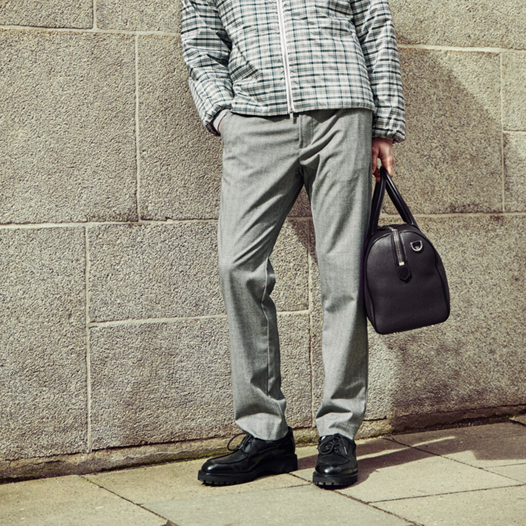 MAC Jeans MAC Lennox Wooly Herringbone, Light Storm Grey Herringb
