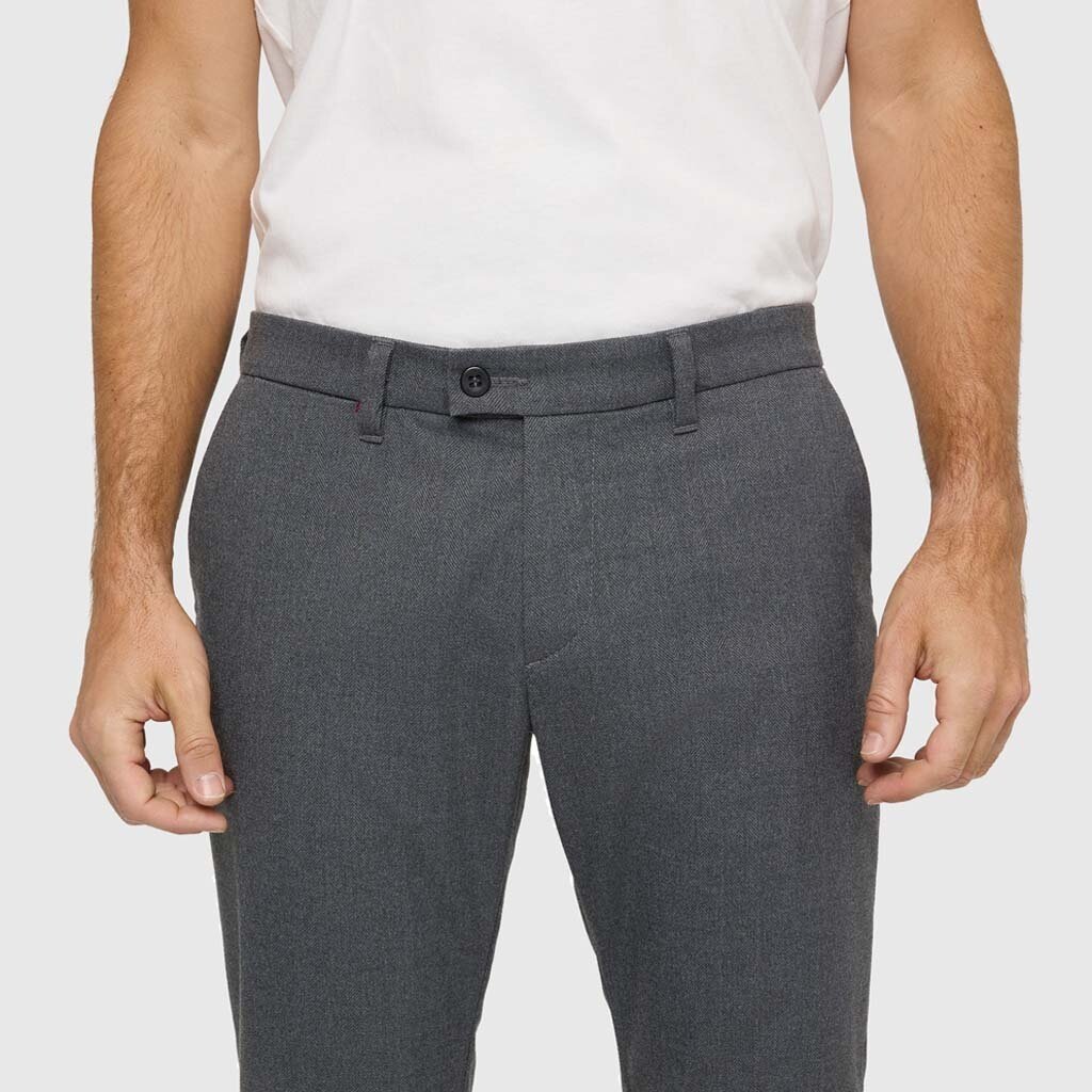 MAC Jeans MAC Lennox Wooly Herringbone, Grey Stone Herringbone
