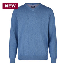 MarVelis MarVelis trui katoen blauw V-hals