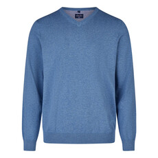 MarVelis MarVelis trui katoen blauw V-hals