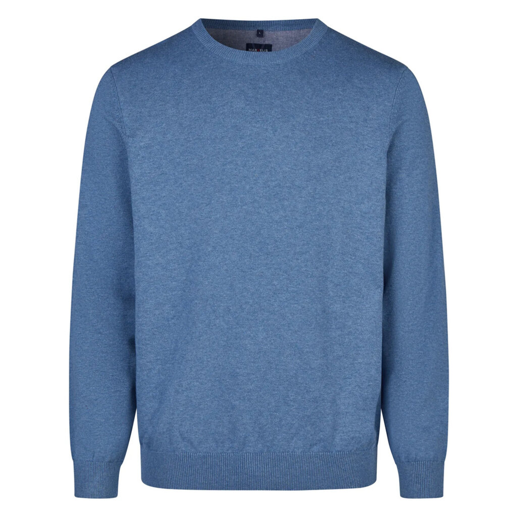 MarVelis MarVelis trui katoen blauw O-hals