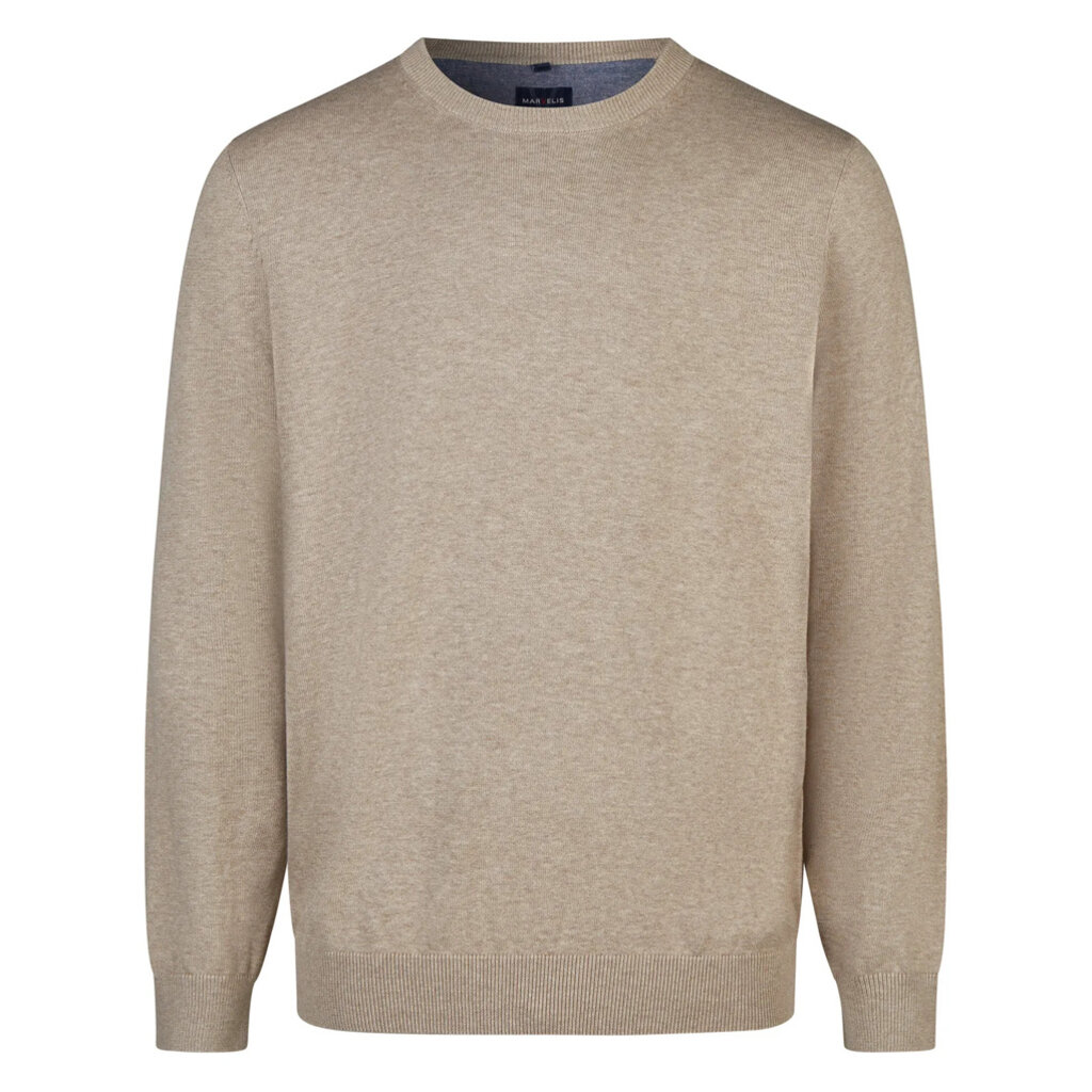 MarVelis MarVelis trui katoen beige O-hals