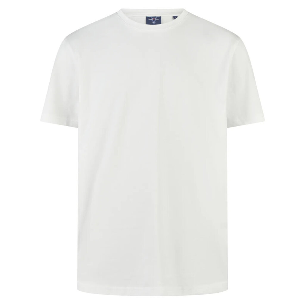 MarVelis Marvelis Modern Fit T-shirts zijdeglans wit, O-hals
